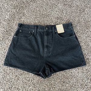 Madewell Momjean Short Short Black High Waist Size 31